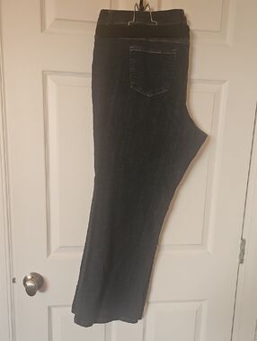 Style & Co. Women's Dark Black Wide Leg Jeans